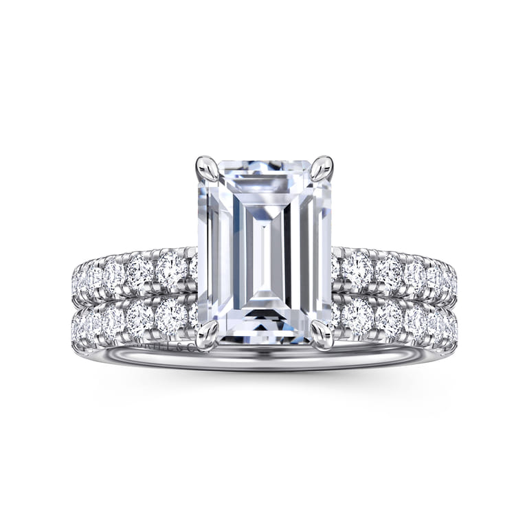 14K White Gold Diamond Matching Wedding Band - 0.4 ct - Shot 4