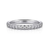 14K White Gold Diamond Matching Wedding Band - 0.4 ct