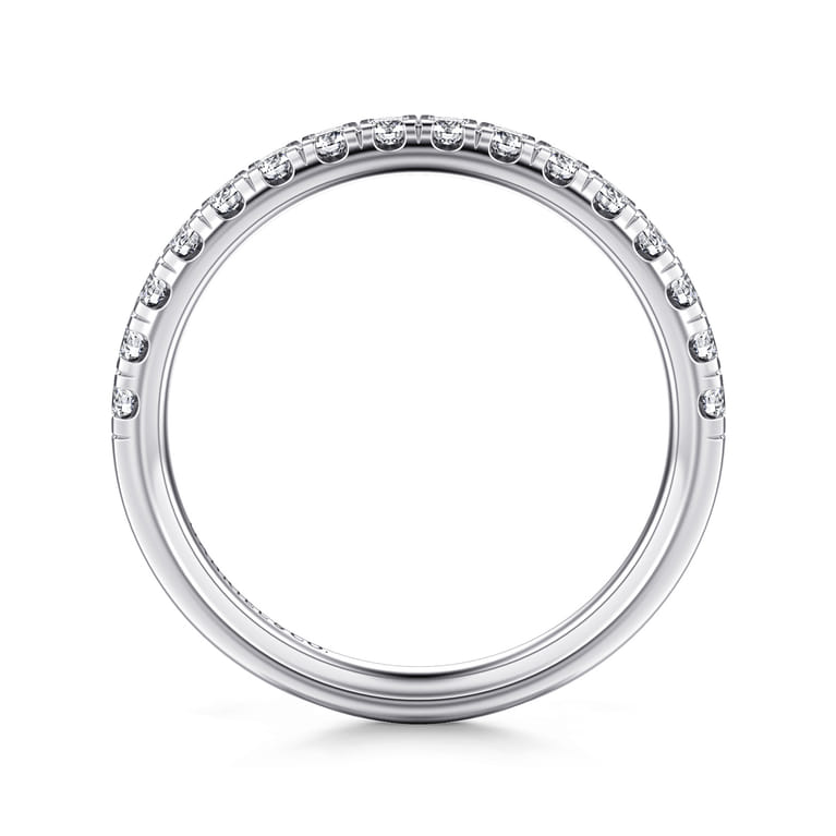 14K White Gold Diamond Matching Wedding Band - 0.4 ct - Shot 2