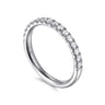 14K White Gold Diamond Matching Wedding Band - 0.4 ct