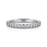 14K White Gold Diamond Matching Wedding Band - 0.4 ct