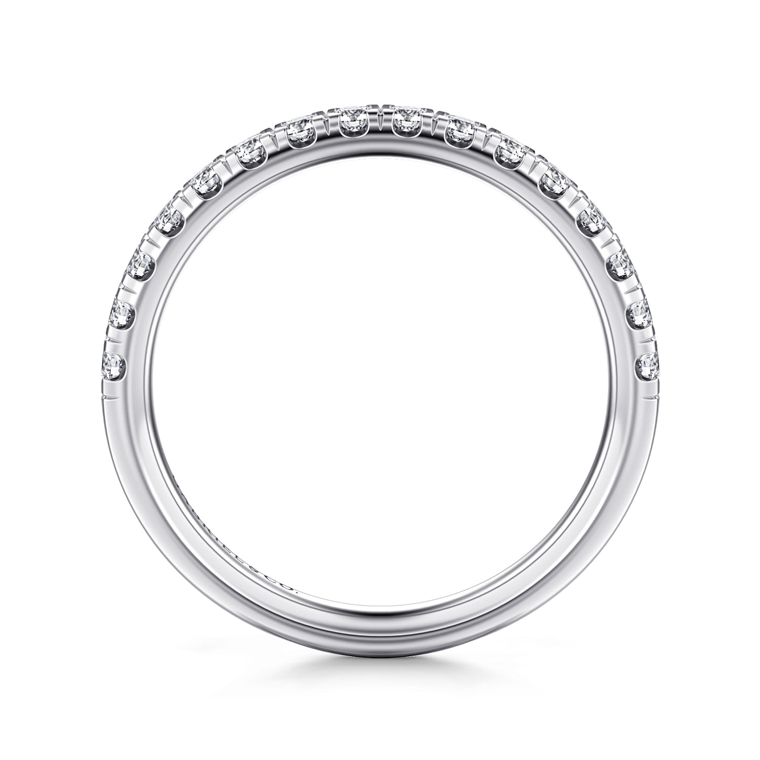 14K White Gold Diamond Matching Wedding Band - 0.4 ct - Shot 2