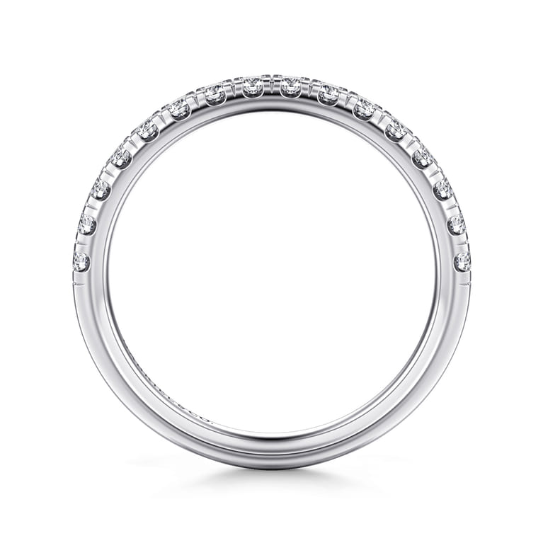 14K White Gold Diamond Matching Wedding Band - 0.4 ct - Shot 2