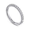 14K White Gold Diamond Matching Wedding Band - 0.4 ct