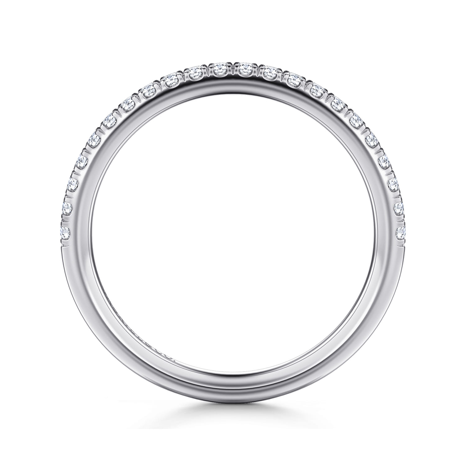 14K White Gold Diamond Matching Wedding Band - 0.22 ct - Shot 2