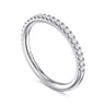 14K White Gold Diamond Matching Wedding Band - 0.22 ct