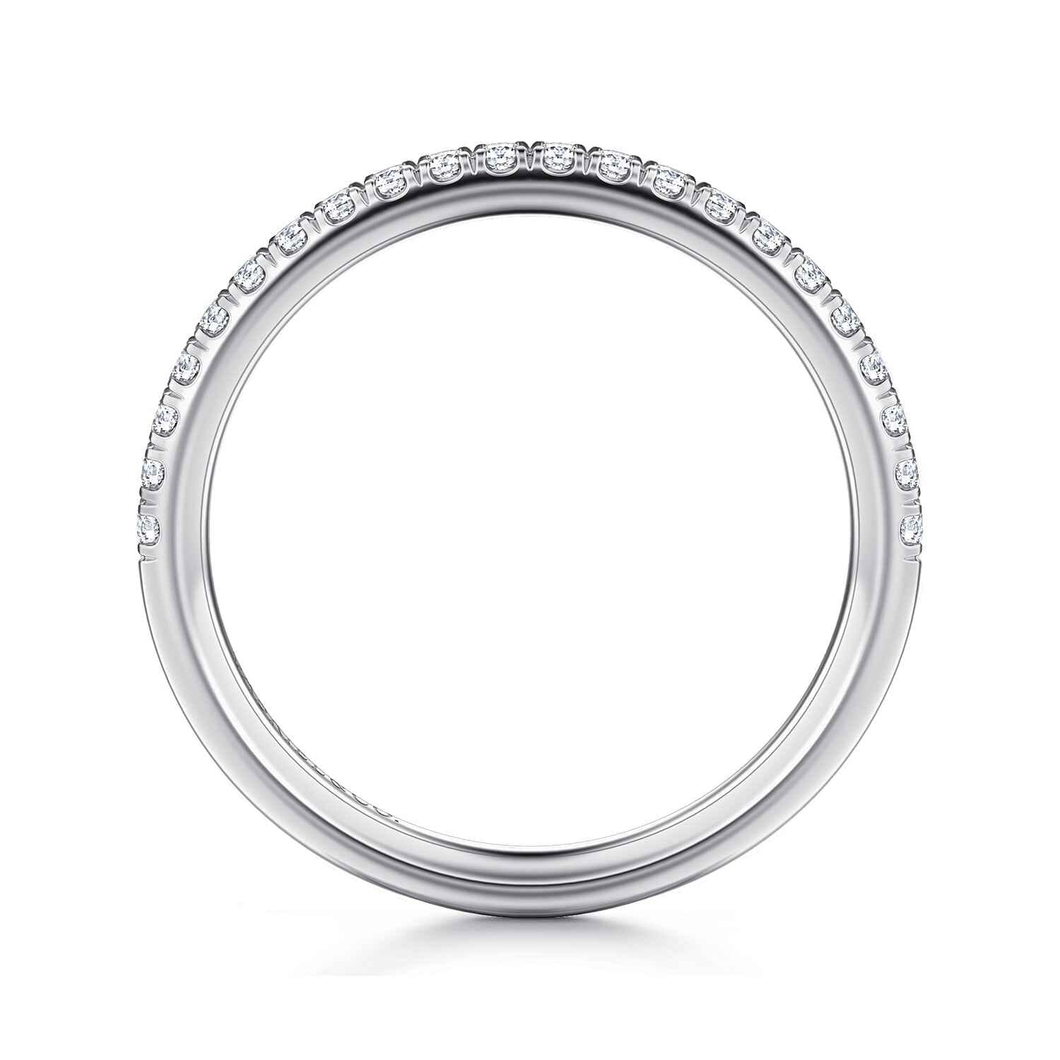14K White Gold Diamond Matching Wedding Band - 0.22 ct - Shot 2