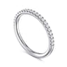 14K White Gold Diamond Matching Wedding Band - 0.22 ct