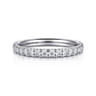 14K White Gold Diamond Matching Wedding Band - 0.4 ct