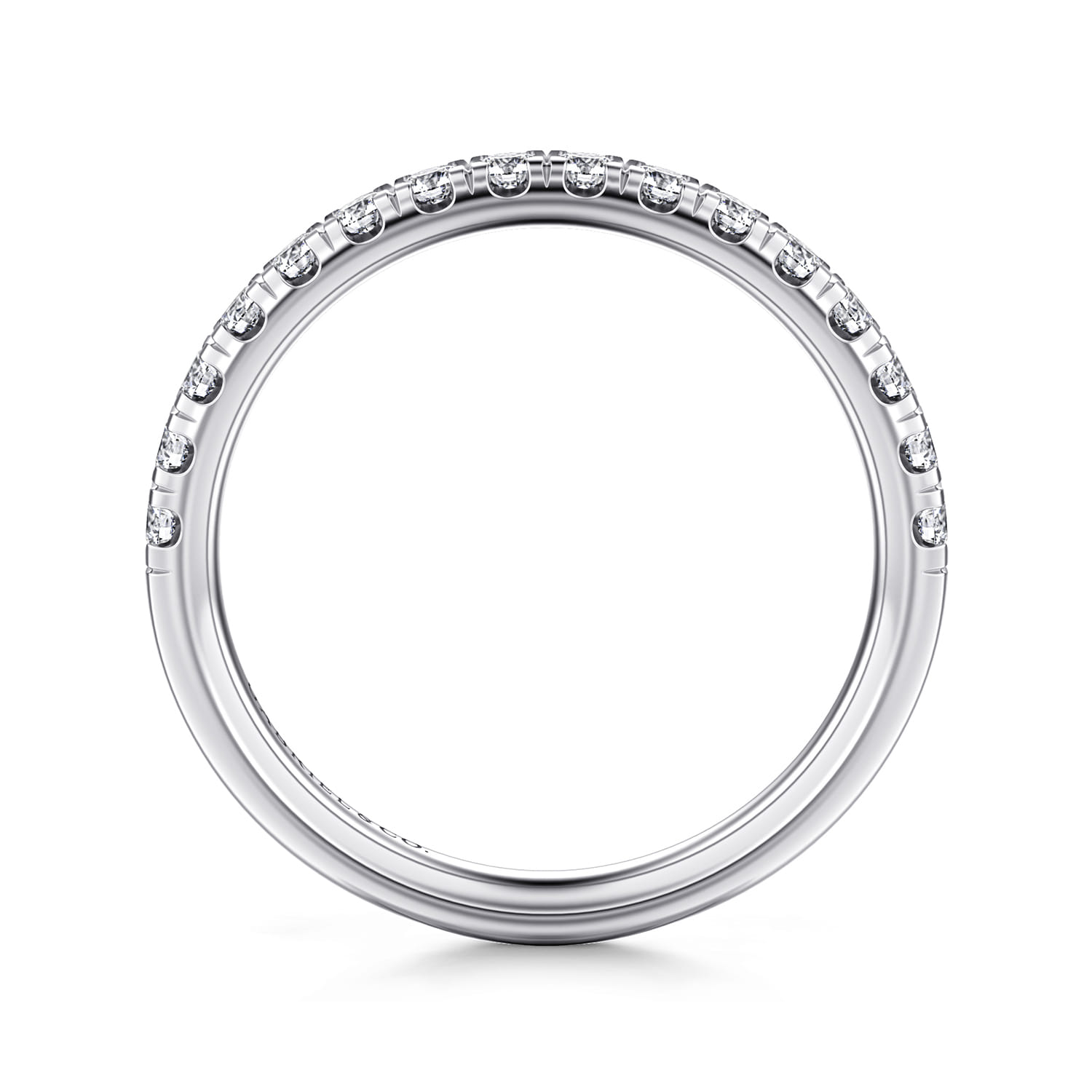 14K White Gold Diamond Matching Wedding Band - 0.4 ct - Shot 2