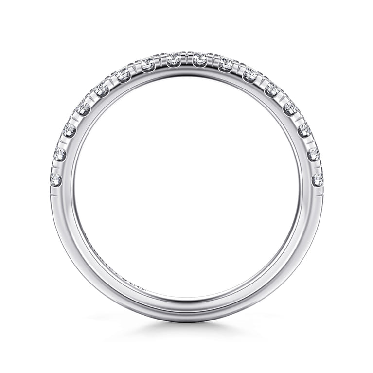 14K White Gold Diamond Matching Wedding Band - 0.4 ct - Shot 2