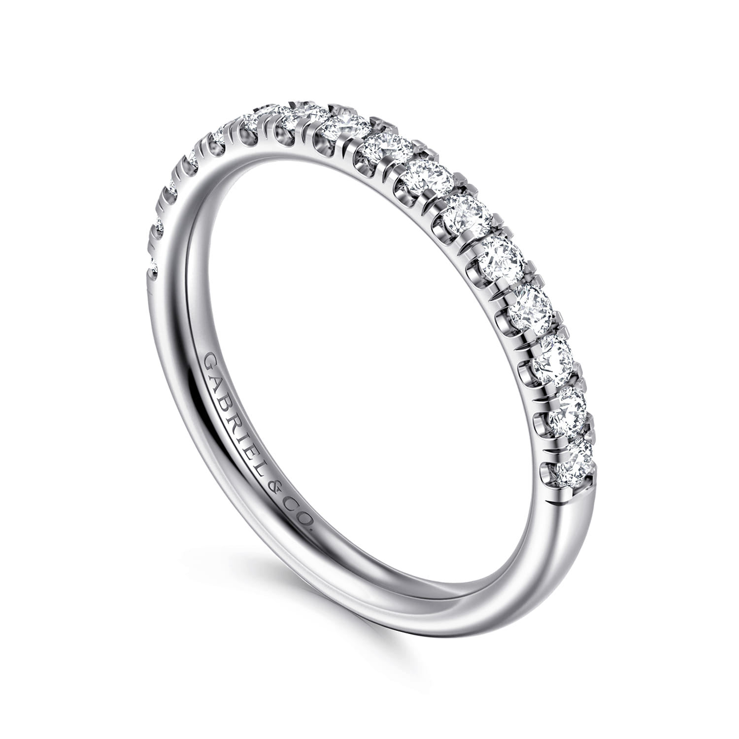 14K White Gold Diamond Matching Wedding Band - 0.4 ct - Shot 3