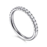 14K White Gold Diamond Matching Wedding Band - 0.4 ct
