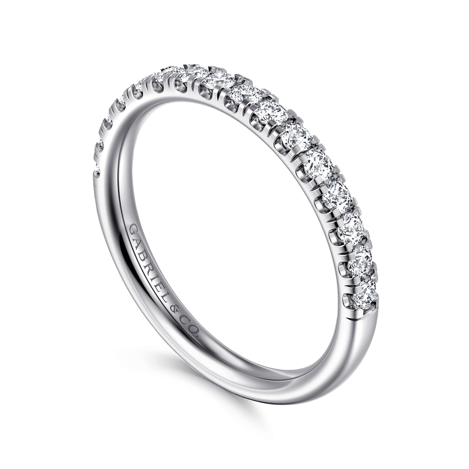14K White Gold Diamond Matching Wedding Band - 0.4 ct - Shot 3