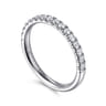 14K White Gold Diamond Matching Wedding Band - 0.4 ct