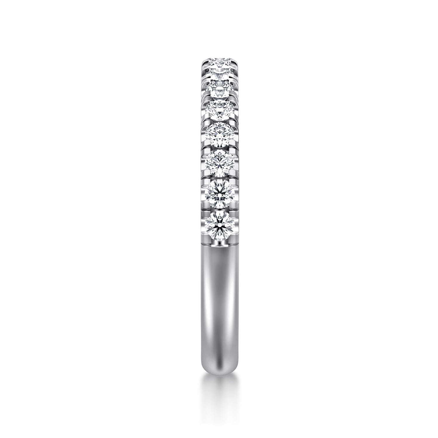 14K White Gold Diamond Matching Wedding Band - 0.4 ct - Shot 4