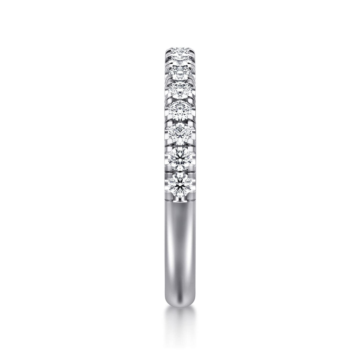 14K White Gold Diamond Matching Wedding Band - 0.4 ct - Shot 4