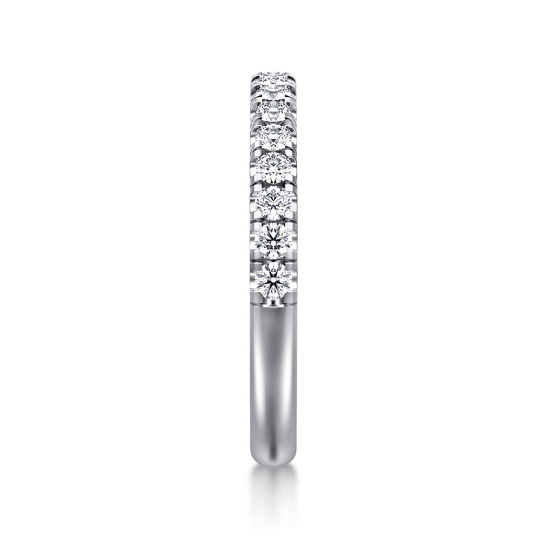 14K White Gold Diamond Matching Wedding Band - 0.4 ct - Shot 4