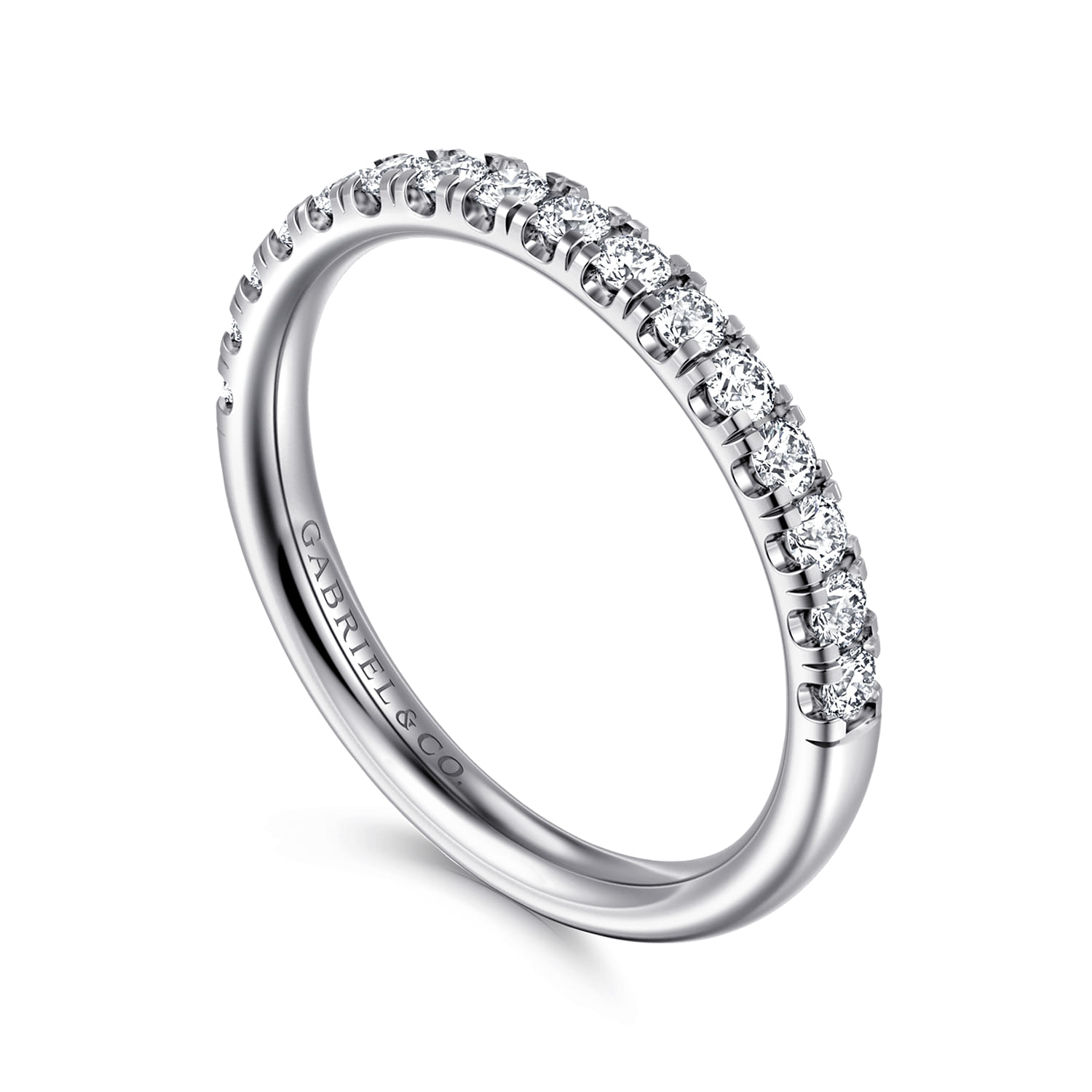 14K White Gold Diamond Matching Wedding Band - 0.4 ct - Shot 3