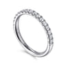 14K White Gold Diamond Matching Wedding Band - 0.4 ct