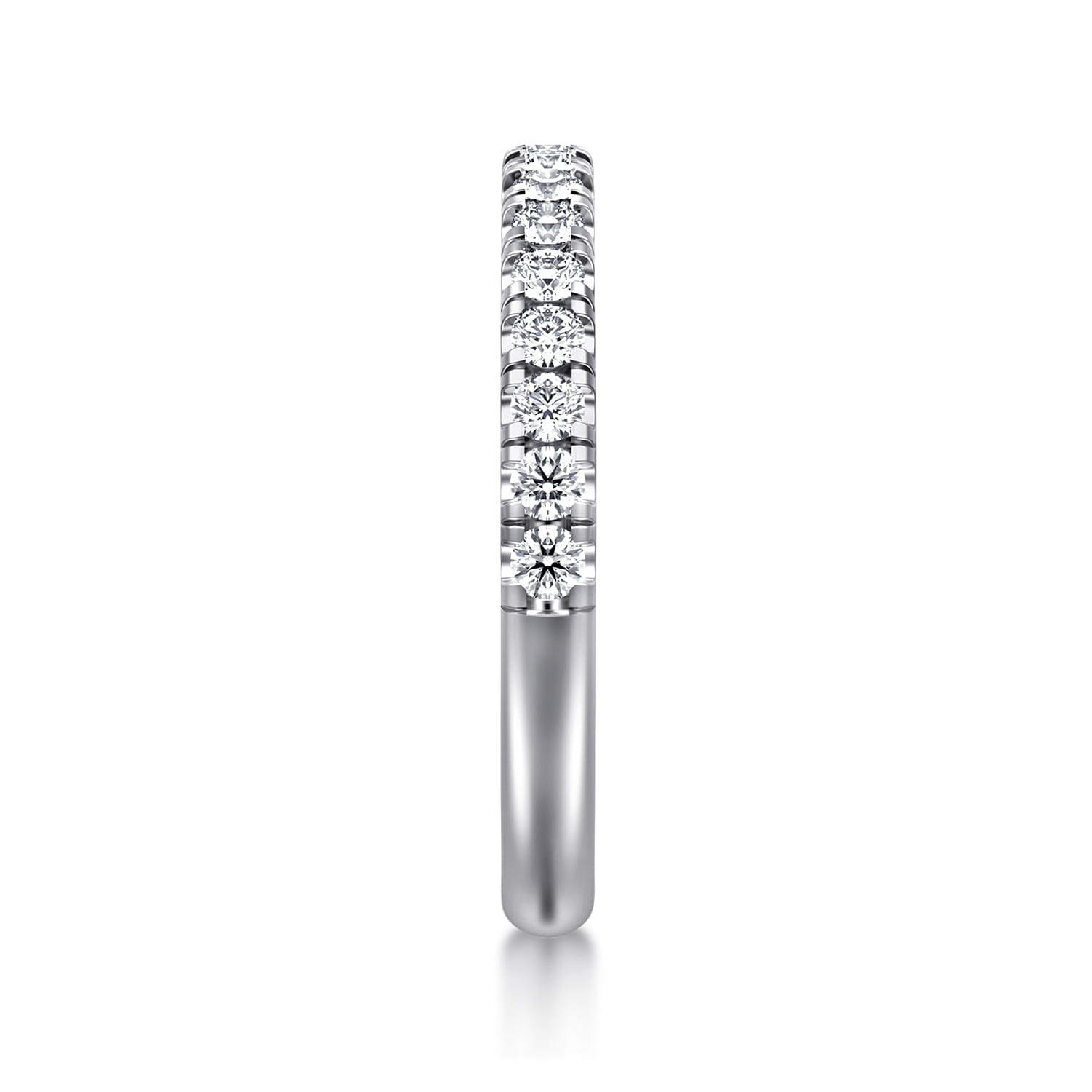 14K White Gold Diamond Matching Wedding Band - 0.4 ct - Shot 4