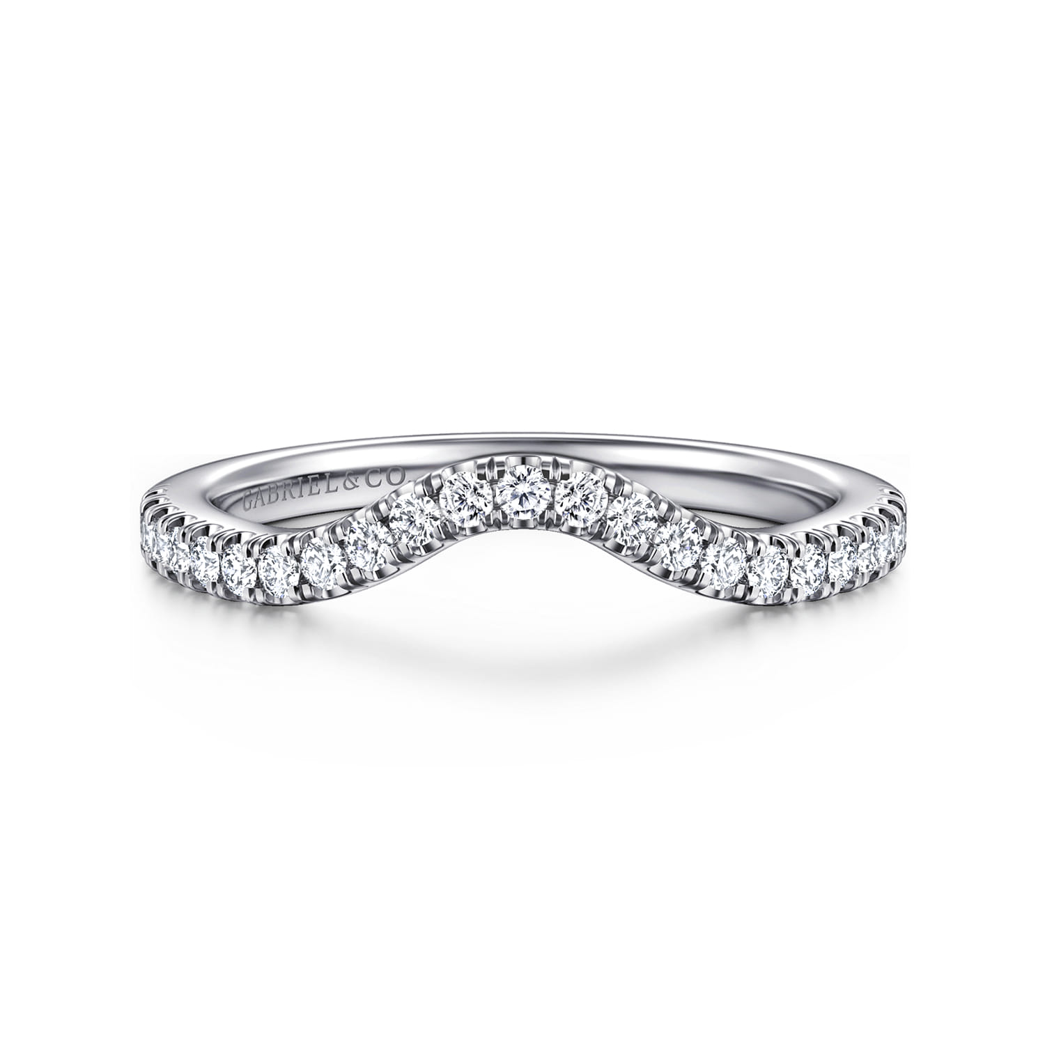 14K White Gold Diamond Matching Wedding Band - 0.23 ct - Shot 1