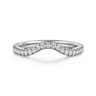 14K White Gold Diamond Matching Wedding Band - 0.23 ct