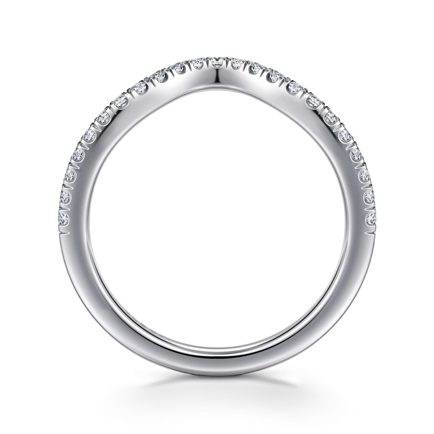 14K White Gold Diamond Matching Wedding Band - 0.23 ct - Shot 2