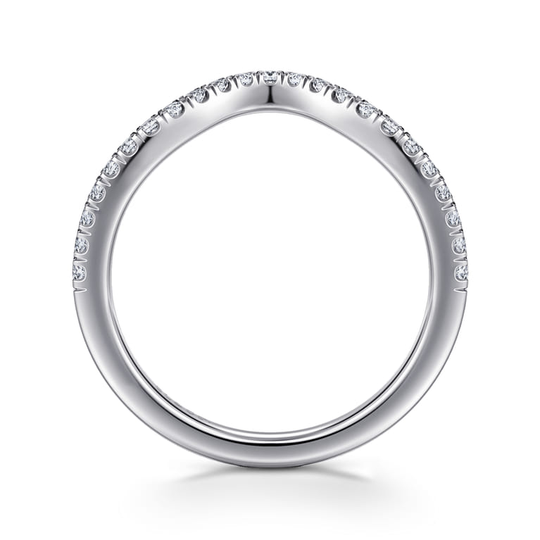 14K White Gold Diamond Matching Wedding Band - 0.23 ct - Shot 2