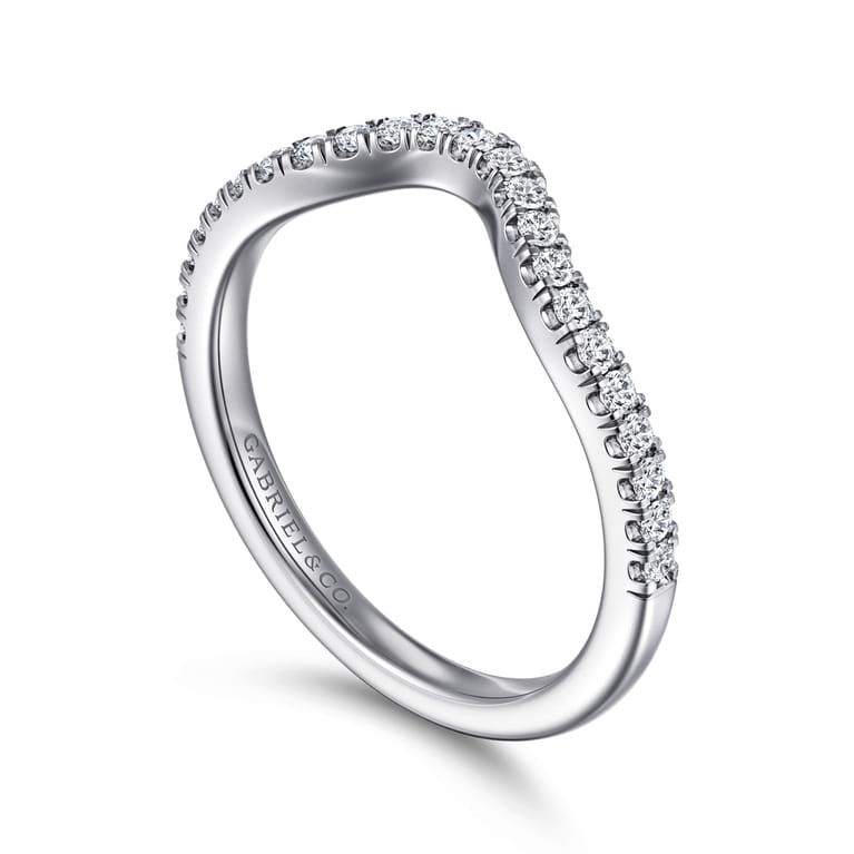 14K White Gold Diamond Matching Wedding Band - 0.23 ct - Shot 3