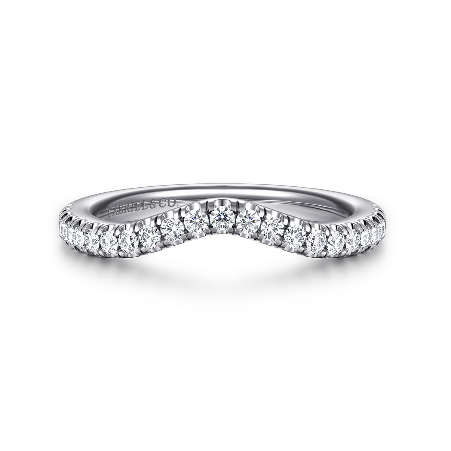 14K White Gold Diamond Matching Wedding Band - 0.3 ct - Shot 1
