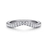 14K White Gold Diamond Matching Wedding Band - 0.3 ct