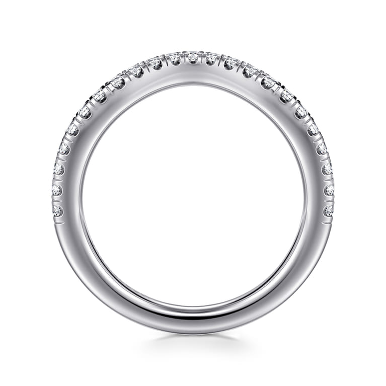 14K White Gold Diamond Matching Wedding Band - 0.3 ct - Shot 2