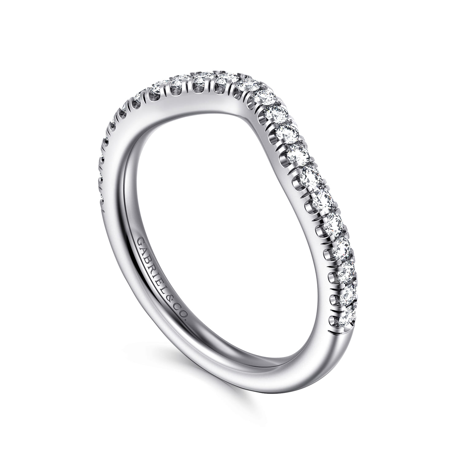 14K White Gold Diamond Matching Wedding Band - 0.3 ct - Shot 3