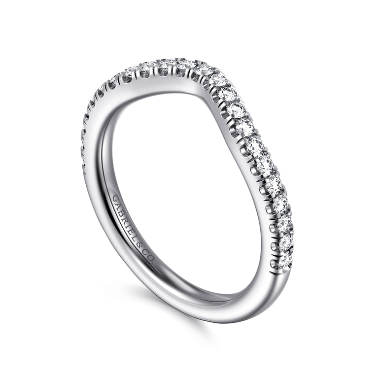 14K White Gold Diamond Matching Wedding Band - 0.3 ct - Shot 3