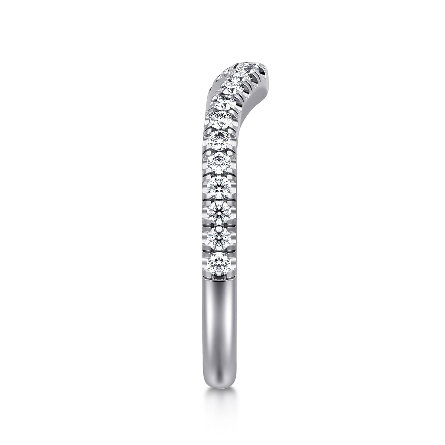 14K White Gold Diamond Matching Wedding Band - 0.3 ct - Shot 4