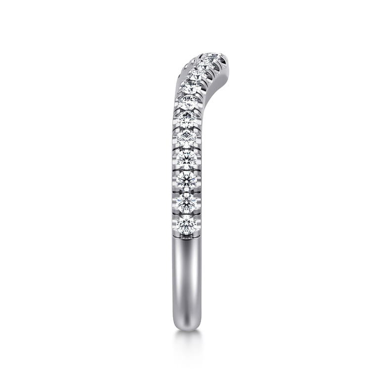 14K White Gold Diamond Matching Wedding Band - 0.3 ct - Shot 4