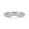 14K White Gold Diamond Matching Wedding Band - 0.3 ct