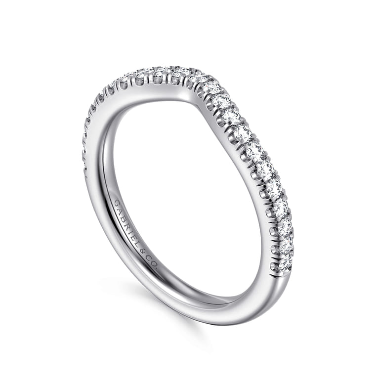 14K White Gold Diamond Matching Wedding Band - 0.3 ct - Shot 3