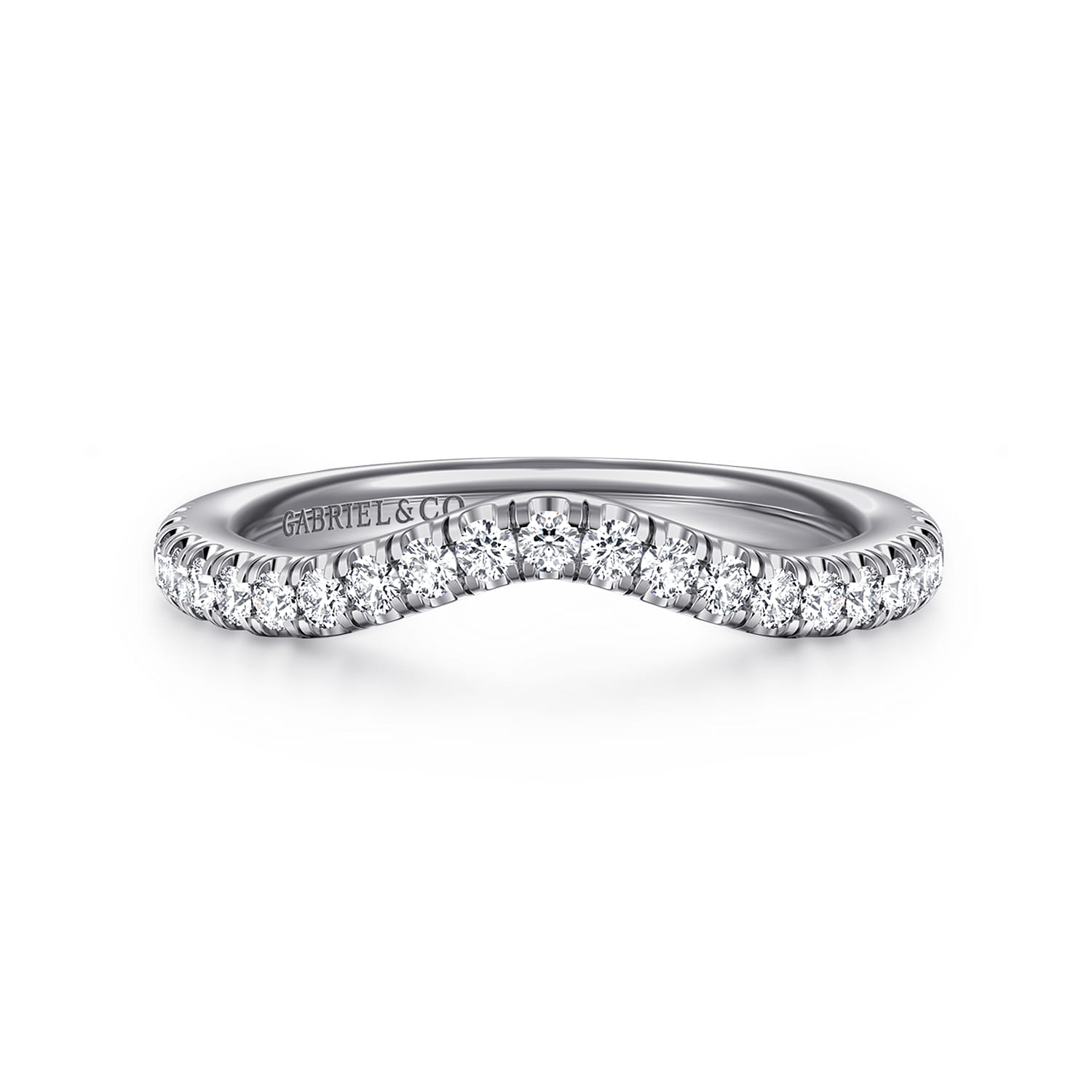14K White Gold Diamond Matching Wedding Band - 0.3 ct - Shot 1