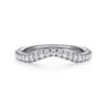 14K White Gold Diamond Matching Wedding Band - 0.3 ct