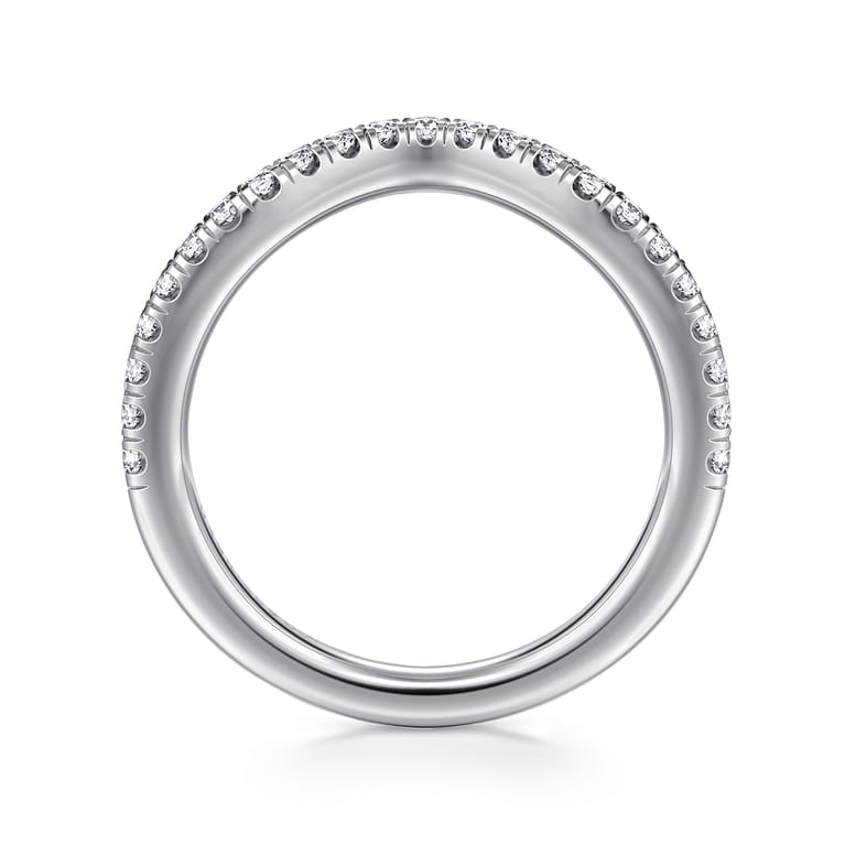 14K White Gold Diamond Matching Wedding Band - 0.3 ct - Shot 2