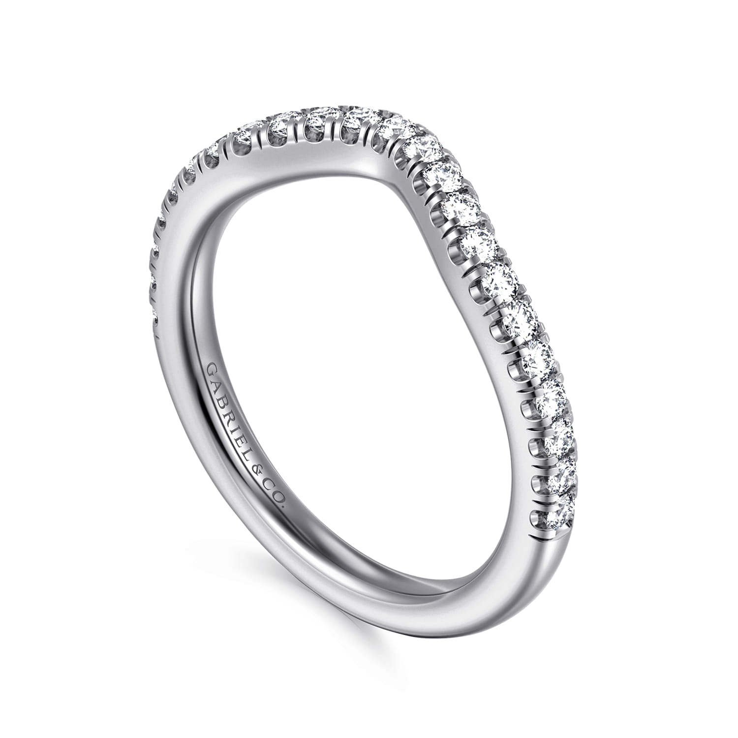 14K White Gold Diamond Matching Wedding Band - 0.3 ct - Shot 3