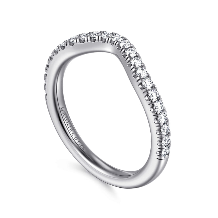 14K White Gold Diamond Matching Wedding Band - 0.3 ct - Shot 3