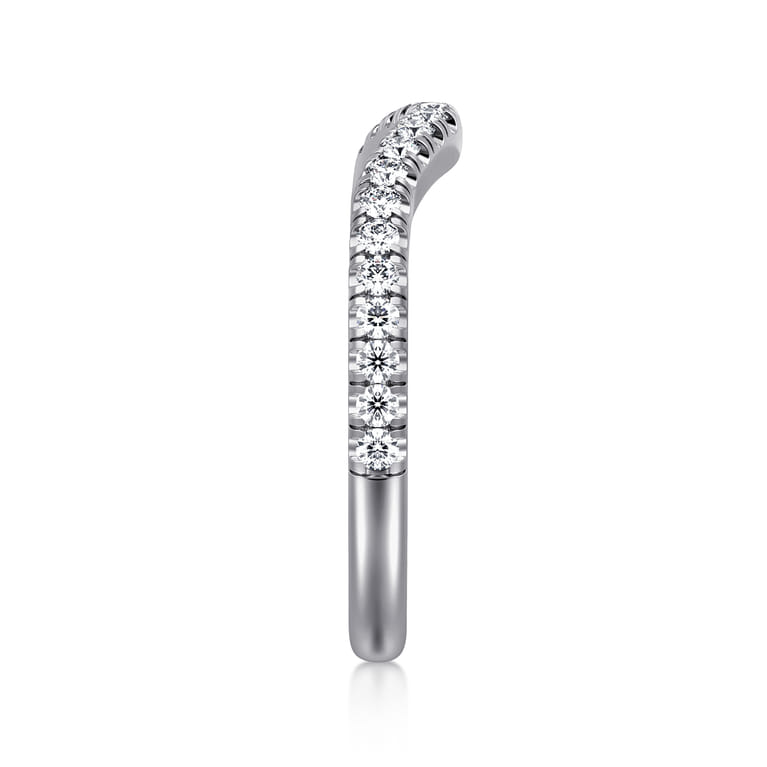 14K White Gold Diamond Matching Wedding Band - 0.3 ct - Shot 4