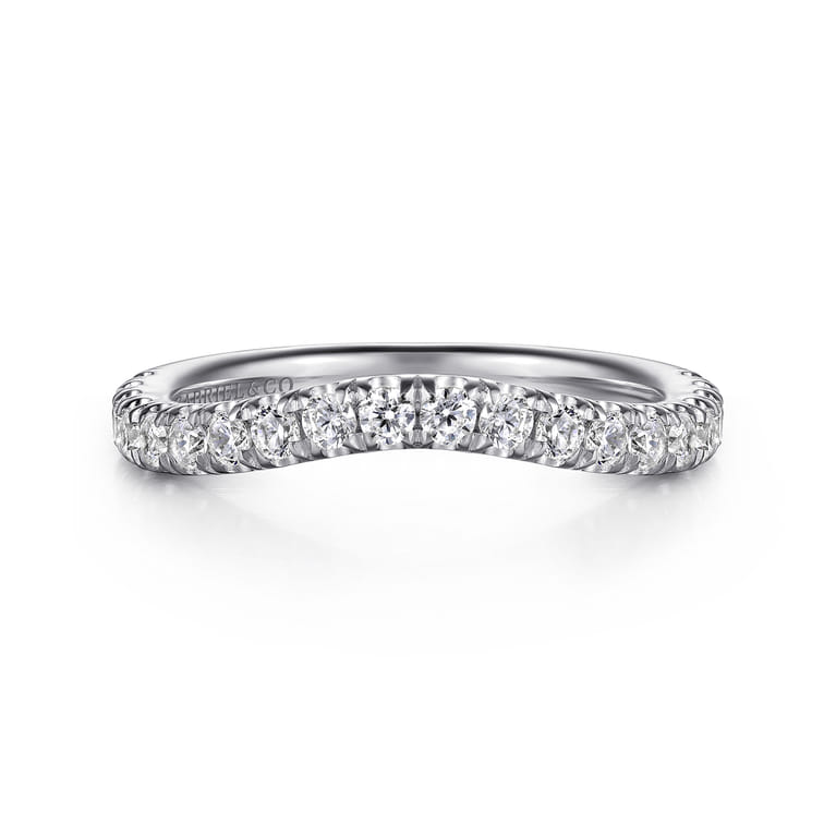 14K White Gold Diamond Matching Wedding Band - 0.5 ct - Shot 1