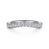 14K White Gold Diamond Matching Wedding Band - 0.5 ct