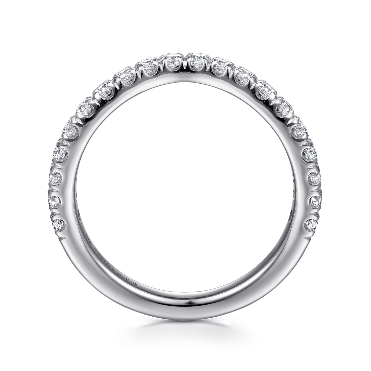 14K White Gold Diamond Matching Wedding Band - 0.5 ct - Shot 2