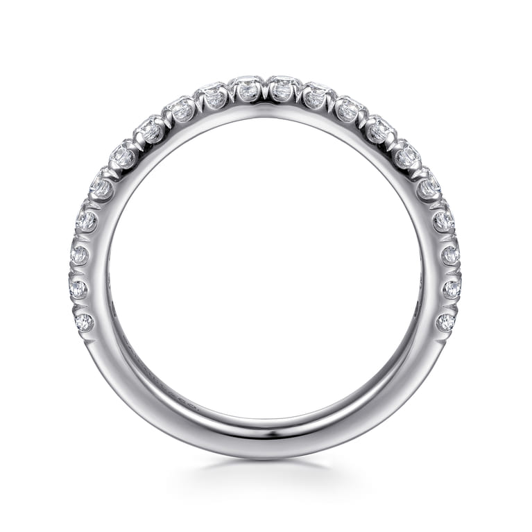 14K White Gold Diamond Matching Wedding Band - 0.5 ct - Shot 2
