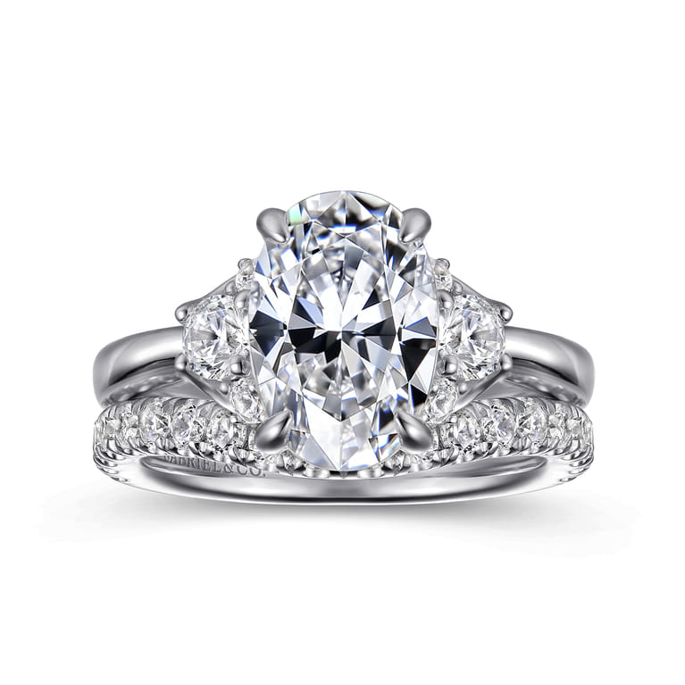 14K White Gold Diamond Matching Wedding Band - 0.5 ct - Shot 4